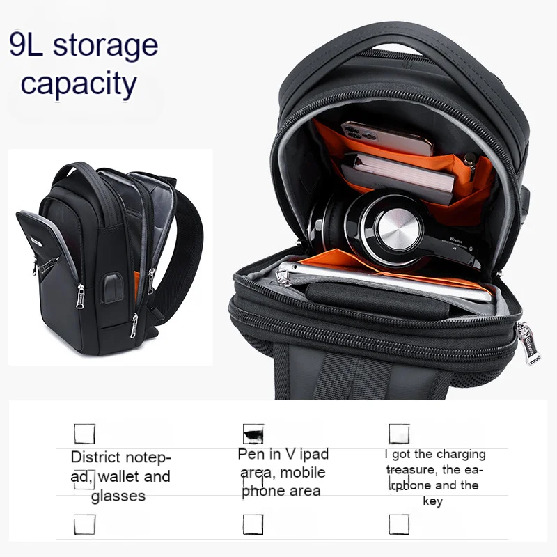 Men's Sports Bag Multi-functional Backpack Trendy Men's Travel High-end Waterproof Casual Backpack Computer Bag