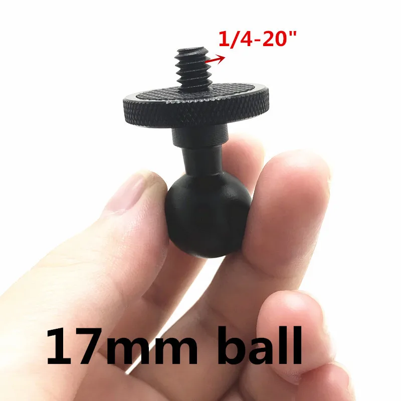 1/4 Srew 어댑터 13mm 15mm 17mm 볼 헤드 Gopro 10/9 Insta360 오토바이 액션 카메라 마운트 용 1 인치 브래킷 커넥터