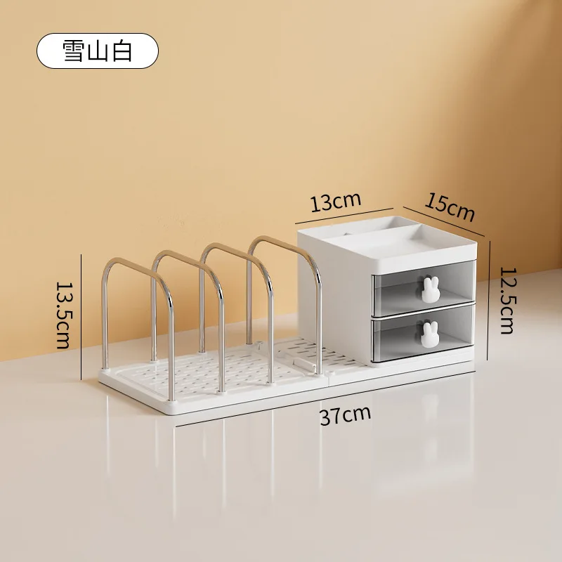 Desktop Book Organizer and File Holder - Stylish Home and Office Storage Solution