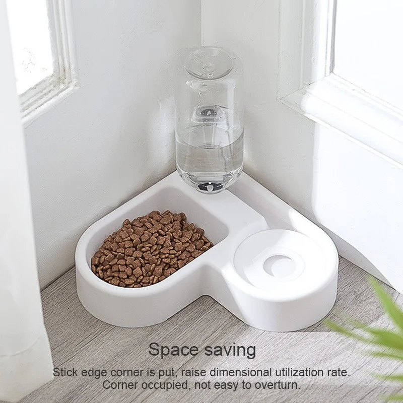 

New Corner Dog Bowl Pet Automatic Feeder for Dog Water Drinking Cat Feeding Large Capacity Dispenser Pet