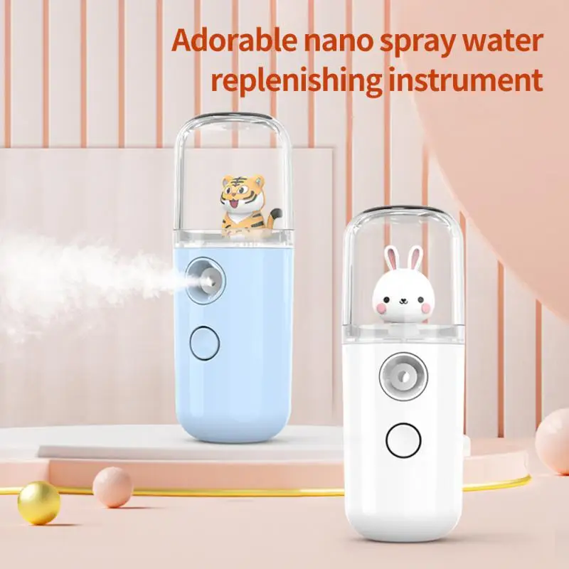 30ml Mini Nano Facial Sprayer USB Nebulizer Face Steamer Beauty Humidifier Portable Face Moisturizing Steamer Skin Care