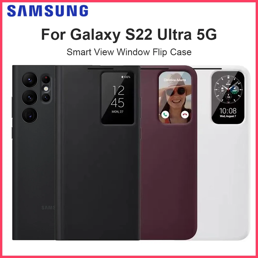 

Оригинальный чехол-книжка для Samsung Galaxy S22 Ultra S-View
