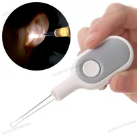 LED Light Earpick Baby Ear Cleaner Endoscope Penlight Spoon Cleaning Ear Curette Light Spoon with Ear Wax Removal Tools 1