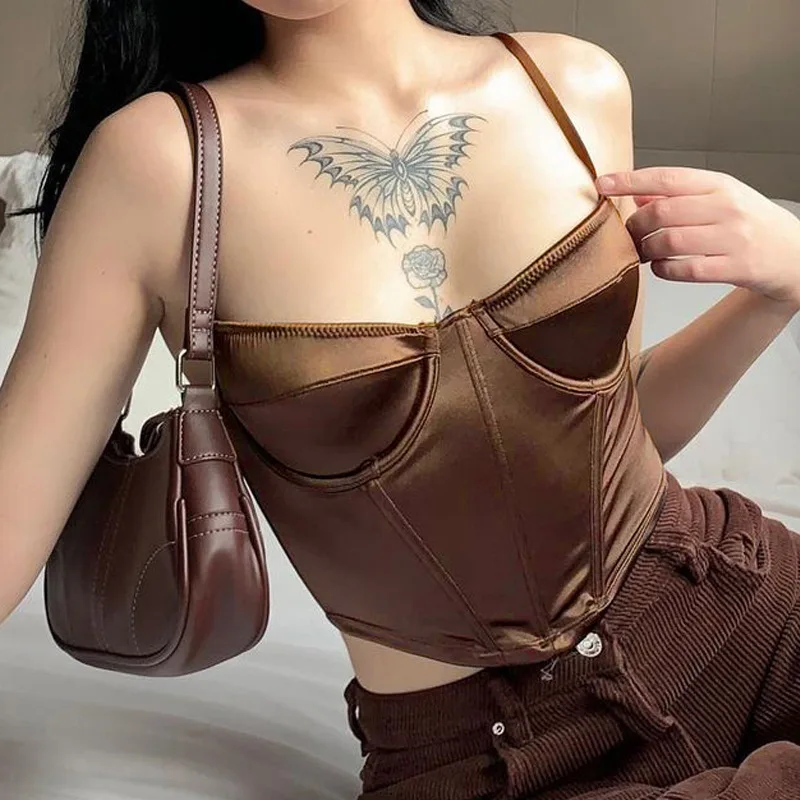 Sexy and hot self-cultivation cover up breast wrap chest navel short sling backless vest promotion summer 2022 new |