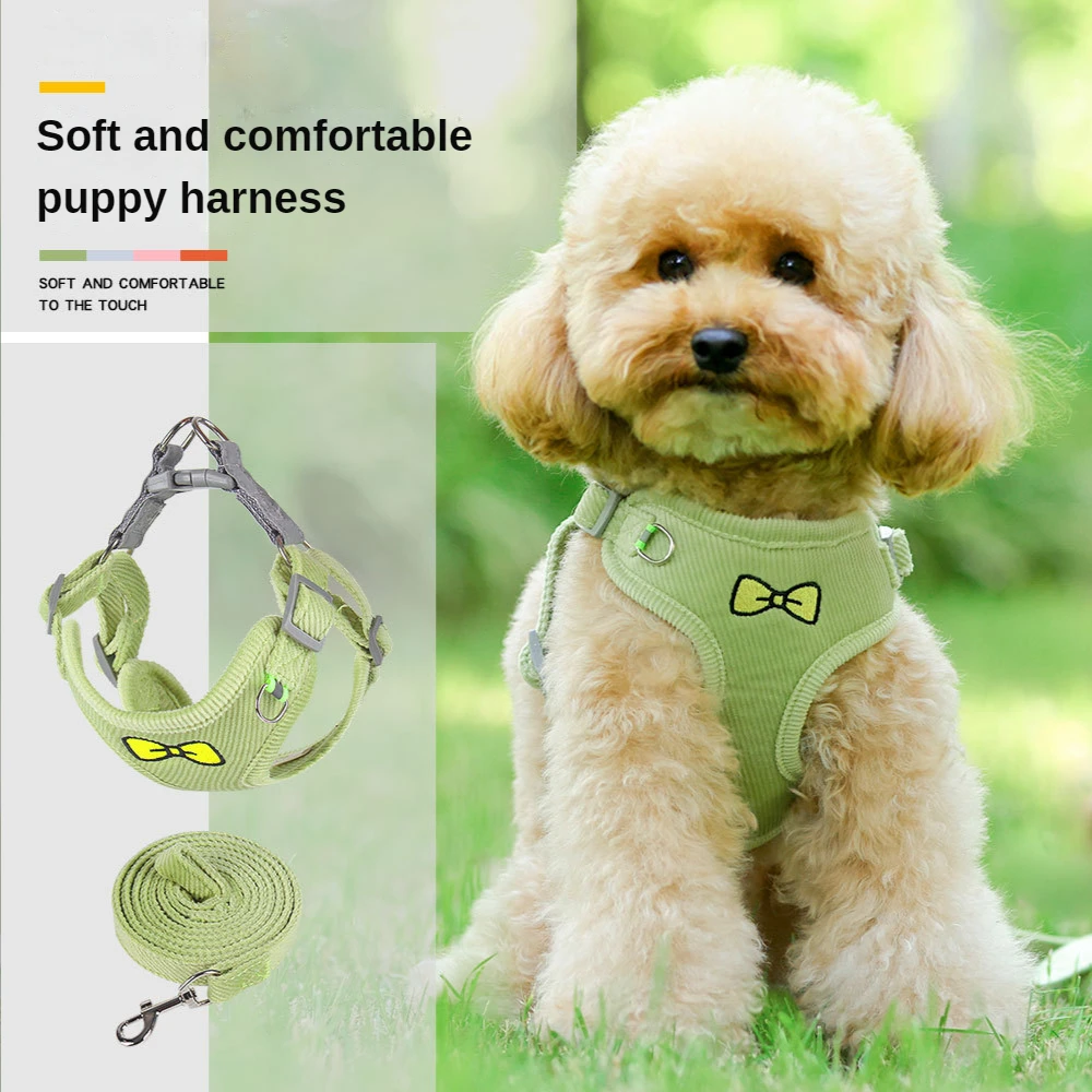 

Soft and Comfortable Adjustable Dog Harness and Leash Set for Small Dogs Puppy Leads and Collars Pet Supplies Dog Accessories