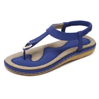 TIMETANG summer shoes women bohemia beach flip flops soft flat sandals woman casual comfortable plus size wedge sandals  C065 - Image 2
