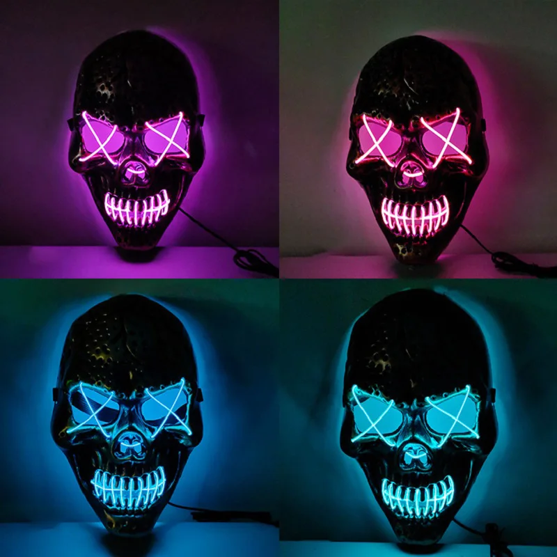 Maschera Di Halloween Cosplay Ghostface Full Face Led Scream Ghost Skull Festival Per Deadpool Call Of Duty Ghost Mask Horror Survival