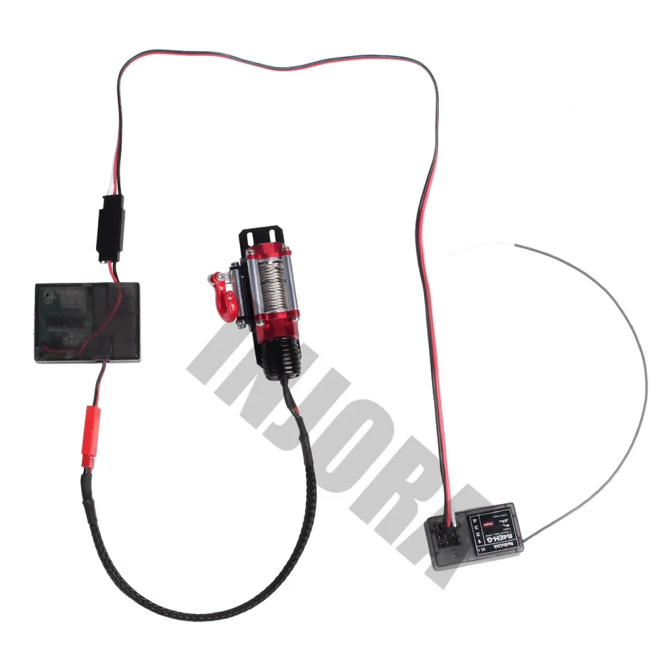 Treuil Électrique RC 1/10 Pour Voiture Tout-Terrain Crawler - Compatible Traxxas, Axial, HSP, Redcat | Avec Contrôleur