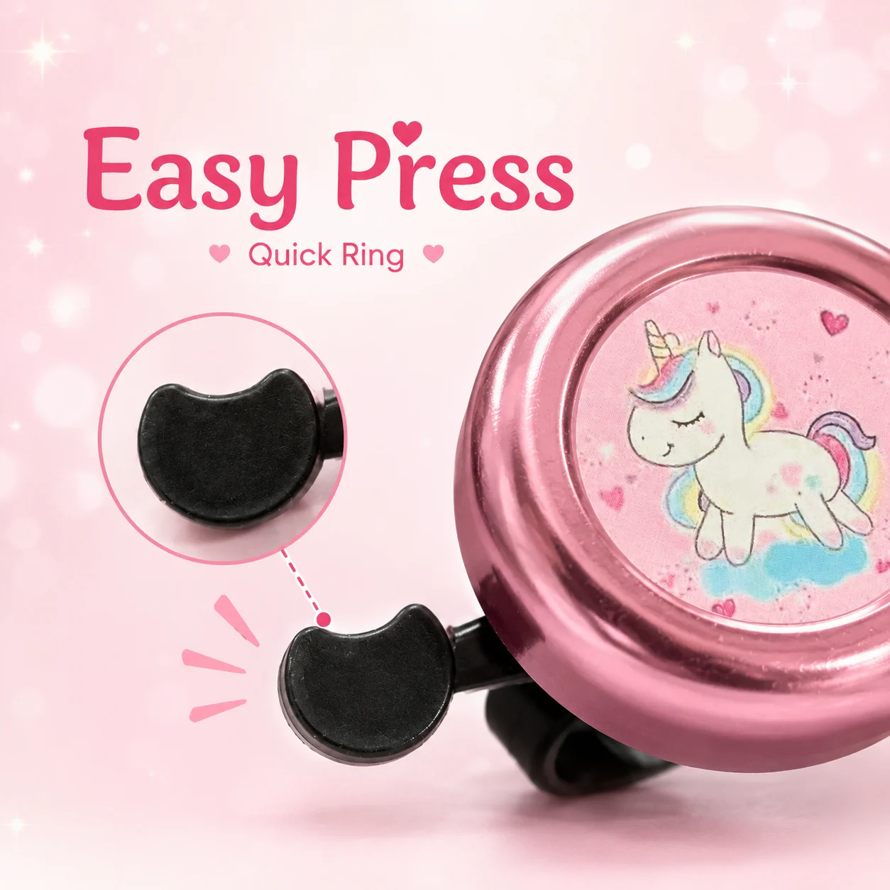 Children's Mini Cute Bicycle Bell - Fun and Loud Bike Accessory