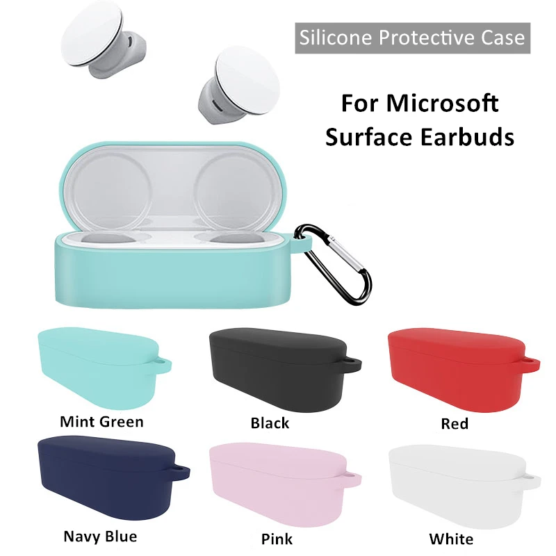 

Soft Silicone For Microsoft Surface Earbuds Earphone Case Wireless Headset Skin Shell Protective Cover Sleeve Shell Charging Box