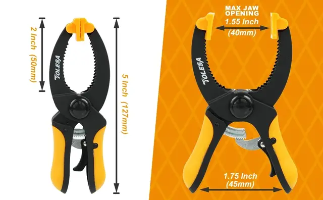 TOLESA 4 個 5 インチラチェットハンドクランプセット 1.55 TOLESA 4 個 5 インチラチェットハンドクランプセット 1.55