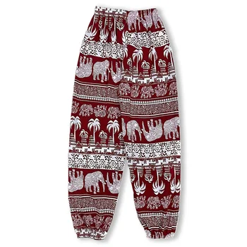 سراويل نسائية رفيعة كاجوال مستقيمة الساق مع طباعة فيل مريحة وقابلة للتنفس واقية من الشمس في الهواء الطلق وسراويل مقاومة للبعوض 2