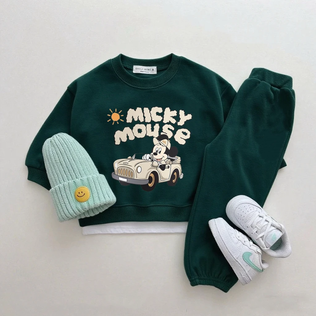 Survêtement Enfant Mickey Mouse Vert – Confort & Style