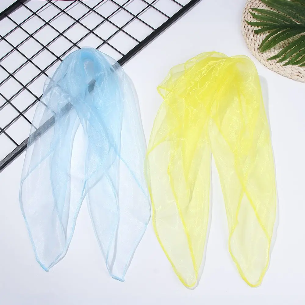 Dance Scarfs for kids Square Silk Scarf Children Outdoor Game Toys Gymnastics Scarves Juggling Performance Props Rhythm Band 2