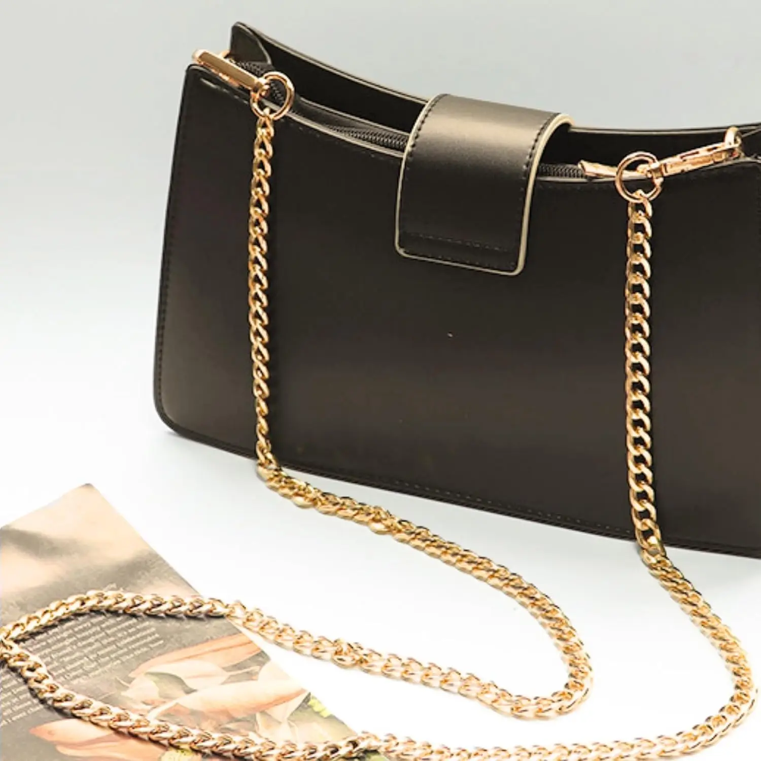 Metall Geldbörse Kette Riemen Griff Ersatz Kette Handtasche Schultertasche Kette Zubehör Griff für Taschen – Detail 3