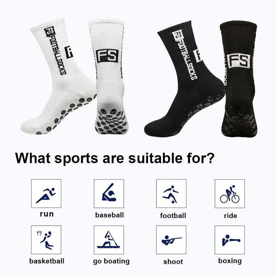 1/4/9 Paar Sportsocken für Herren und Damen, rutschfest, für Erwachsene, Teenager, Fußball, Basketball, Baseball, Rugby, Fußball, Radfahren, Laufen – Detail 7
