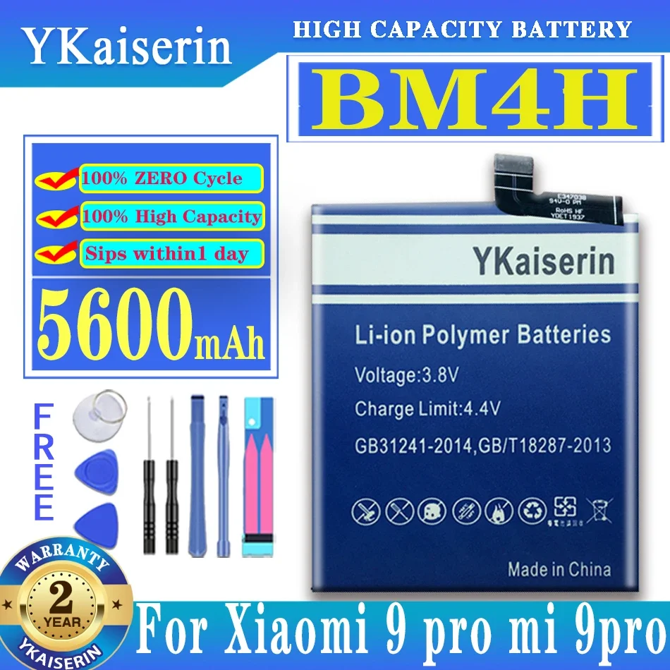 

YKaiserin For Xiao Mi BM4H Battery For Xiaomi 9 Pro Mi 9 Pro Mi9 Pro Mi9Pro Replacement Phone Battery 5600mAh