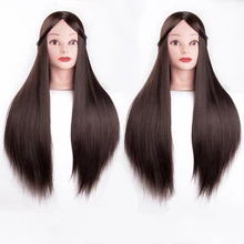 

Professional Styling Head Mannequin Hair For Training Cosmetology Salon Hairdressing Dolls Head Temperature Fiber