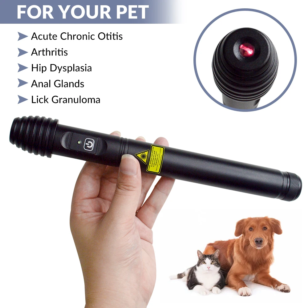 ZJZK 100mW 1X650nm Professional Acupuncture Laser Cold Laser Therapy for Animals Pets Injury Wound Pain Healing zjzk 3000mw 3x808nm super powerful class 4 cold soft laser therapy acupuncture pen for pain relief physiotherapy equipment