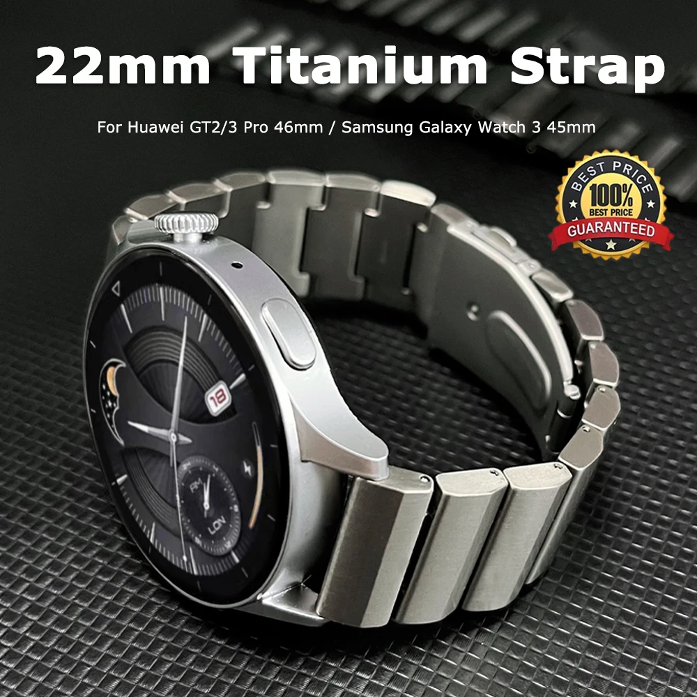

22mm Titanium Strap For Huawei Watch Ultieme GT2/3 46MM Pro For Samsung Watch3 45mm Gear S3 Galaxy Watch 46mm Bracelet For Seiko