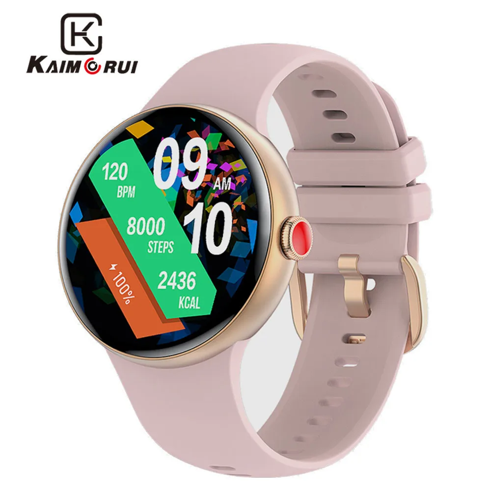 KAIMORUI Смарт-часы для мужчин и женщин 390 * 390px AMOLED экран часы 3ATM водонепроницаемый