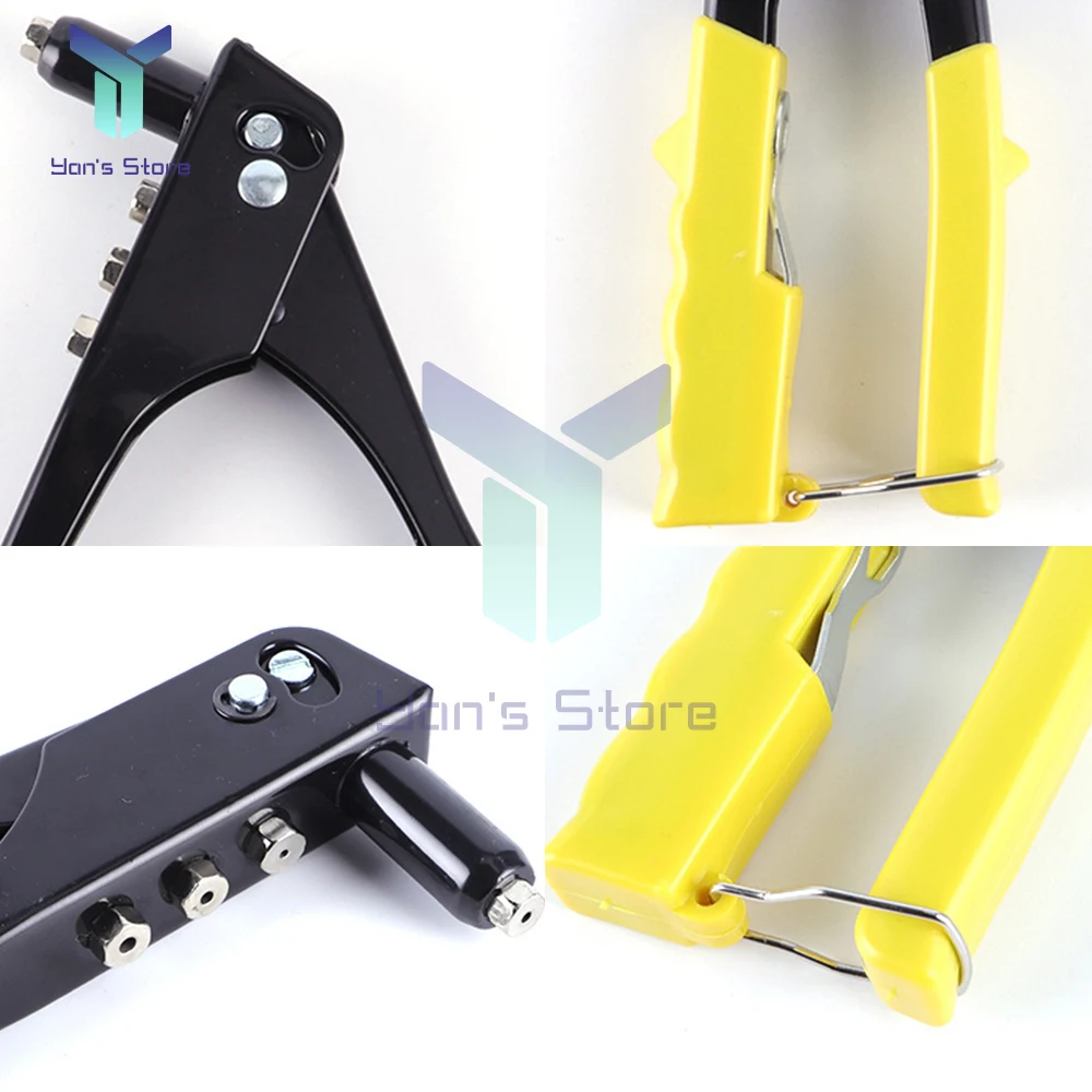 1Pc Single Iron Sheet Riveter Gun Kit 2.4/3.2/4.0/4.8 mm Riveting Head Hand Tool Set Gutter Repair Heavy Duty For Industrial Use