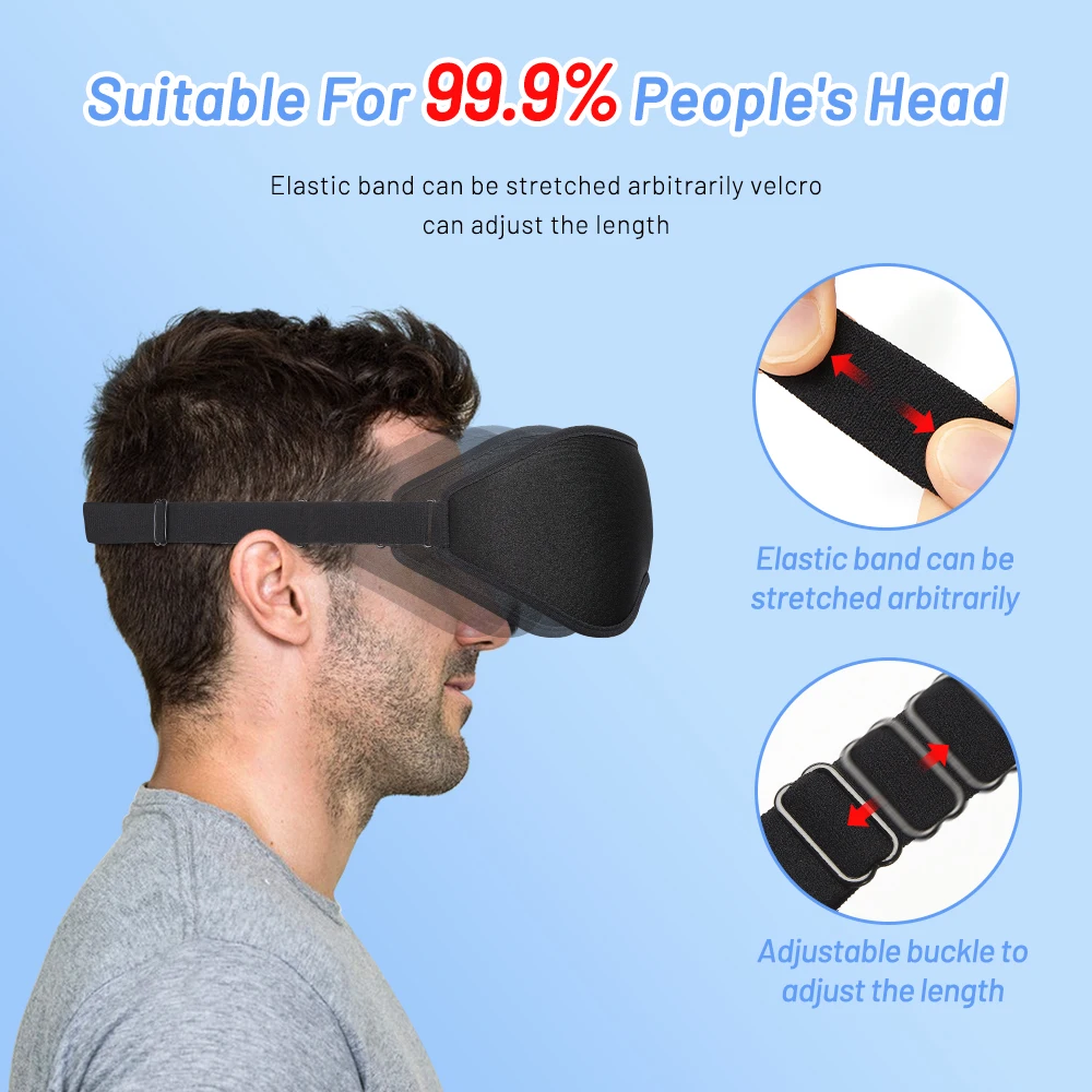 100% Blackout 3D Sleep Mask Breathable Eye Patch Memory Foam Eye Shade Blindfold Mask for Sleep Slaapmasker Relax Sleeping Aid