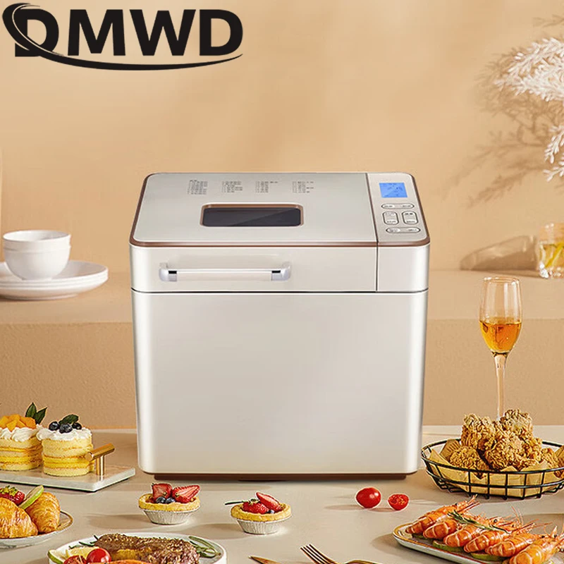 DMWD Automatic Multifunction Bread Maker Intelligent Breakfast Toast Baking Machine Cake Toaster Yogurt Fermenter Dough Mixer EU