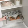 Retractable Storage Rack Kitchen Shelf Organizer Multifunctional Cabinet Layered Dish Seasoning Bottle Finishing Home Supplies 3