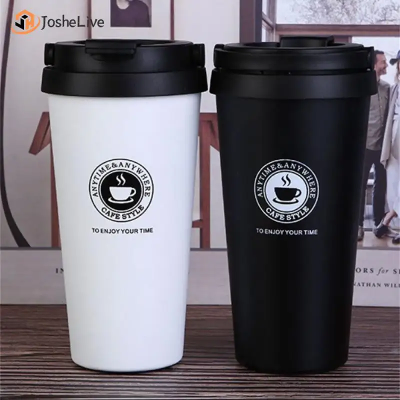 

Термос из нержавеющей стали для напитков, Термокружка для кофе с изоляцией для горячей или холодной воды, удобно носить с собой