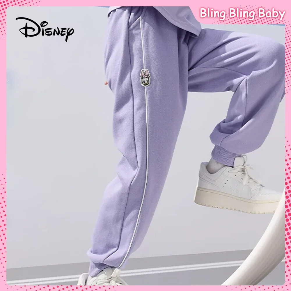 

Disney Mickey Daisy Duck Children Casual Pants Sweatpants Spring Autumn Thick Thin Cartoon Loose Boys Girls Trousers Clothing
