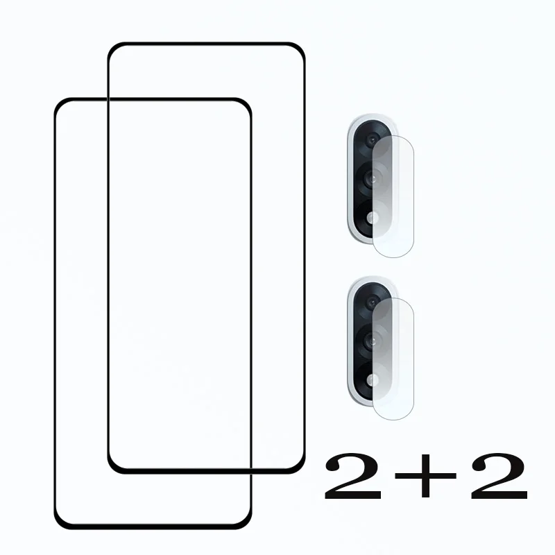 Premium Full Cover Screen Protector with 9H Anti-Scratch Clear Glass and Soft Fiber Lens Film