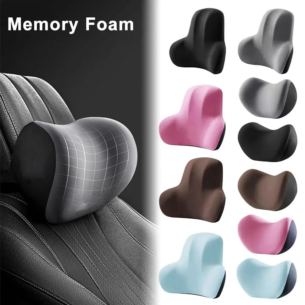 

Car Memory Foam Neck Pillow Lumbar Backrest Cushion Lumbar Breathable Cushion Cushion Stress Headrest Relieve Ca S7z9