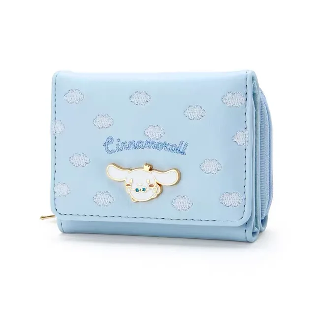 Cartoon Animals Anime Kawaii Cinnamoroll Coin Purse PU Wallet Fold Bag Cute Card Package Handbag Girl Birthday Christmas Gifts 6