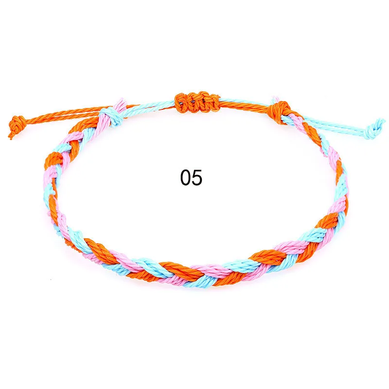 Boho Frauen Männer Freundschaft Glück Strand Weben Armbänder Faden Knoten gewebte geflochtene Seil weben Hand riemen ethnischen Schmuck Mode – Detail 9