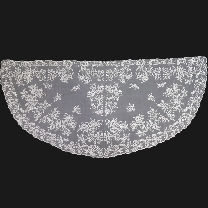 Catholic Church Veil Large Size Half Round Classic Spanish Style Lace Mantilla Women Head Covering