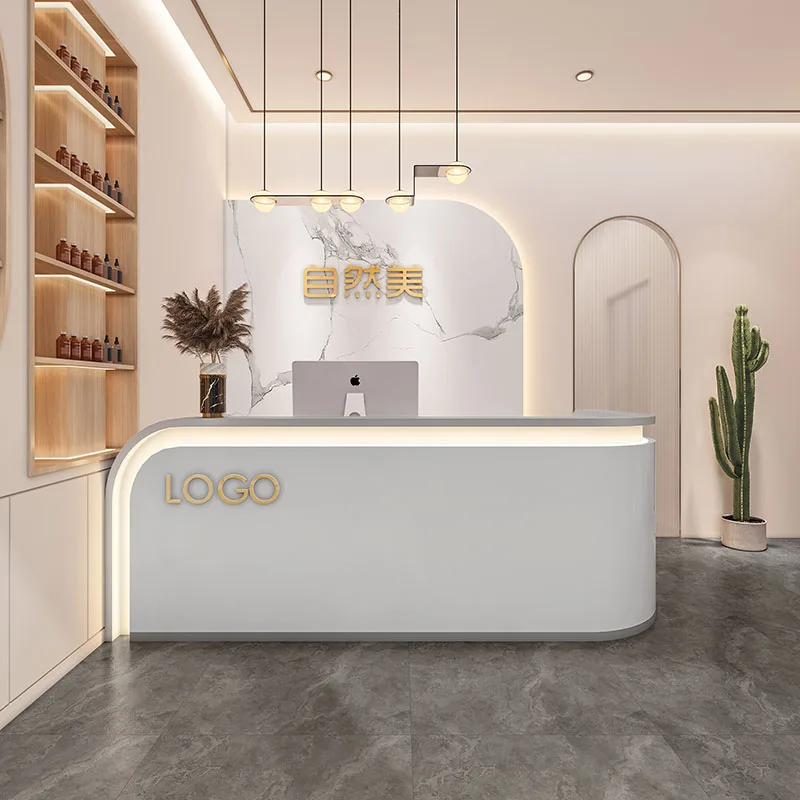 Simple Reception Desk Bar Counter Conference White Modern Grocery Store Lectern Reception Desk Salon Mostrador Bar Furniture