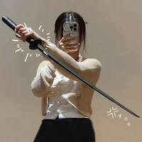 3D Printed Gravity Straight Out Telescopic Samurai Stress Relief Toys Stretchable Cos Props Creative Folding Katana Funny Gifts 1
