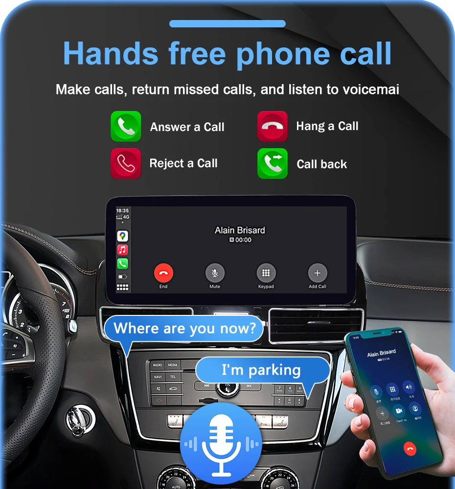 12,5-Zoll-Linux-System, kabelloses Carplay, Android Auto Autoradio für Mercedes Benz GLE W166 GLS X166 2016-2018, Autolink, Airplay, 2 DIN – Detail 14