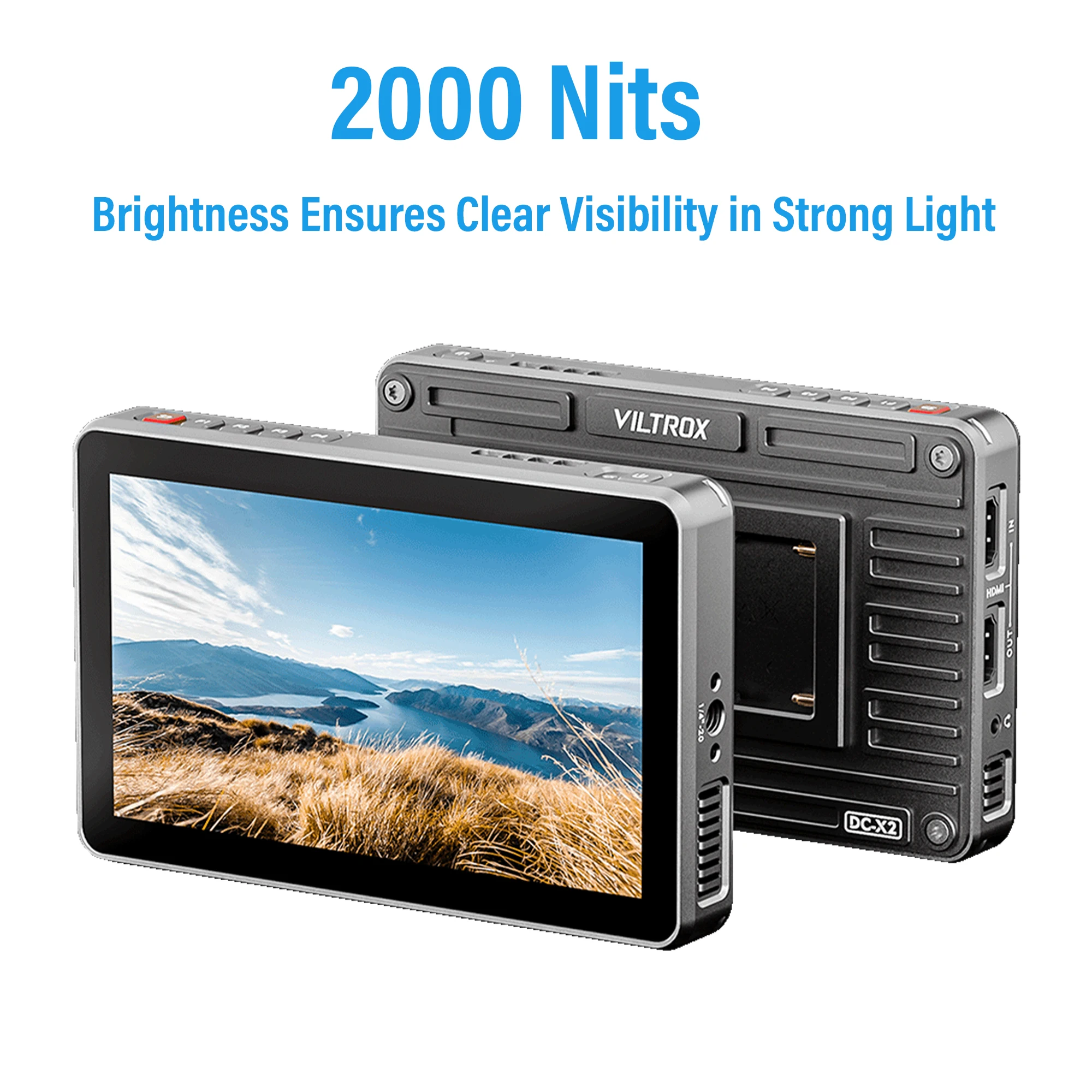 VILTROX DC-X2 カメラ フィールドモニター 6インチ Amazon.com : VILTROX DC-X2 2000Nits Video Field Monitor, 6