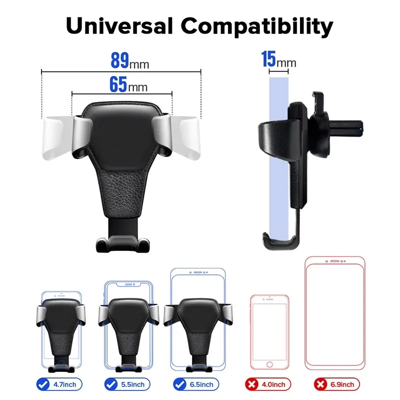 phone holder for car Gravity Car Holder For Phone Air Vent Clip Mount Mobile Cell Stand Smartphone GPS Support For iPhone 13 12Pro Max Xiaomi Samsung car cup phone holder