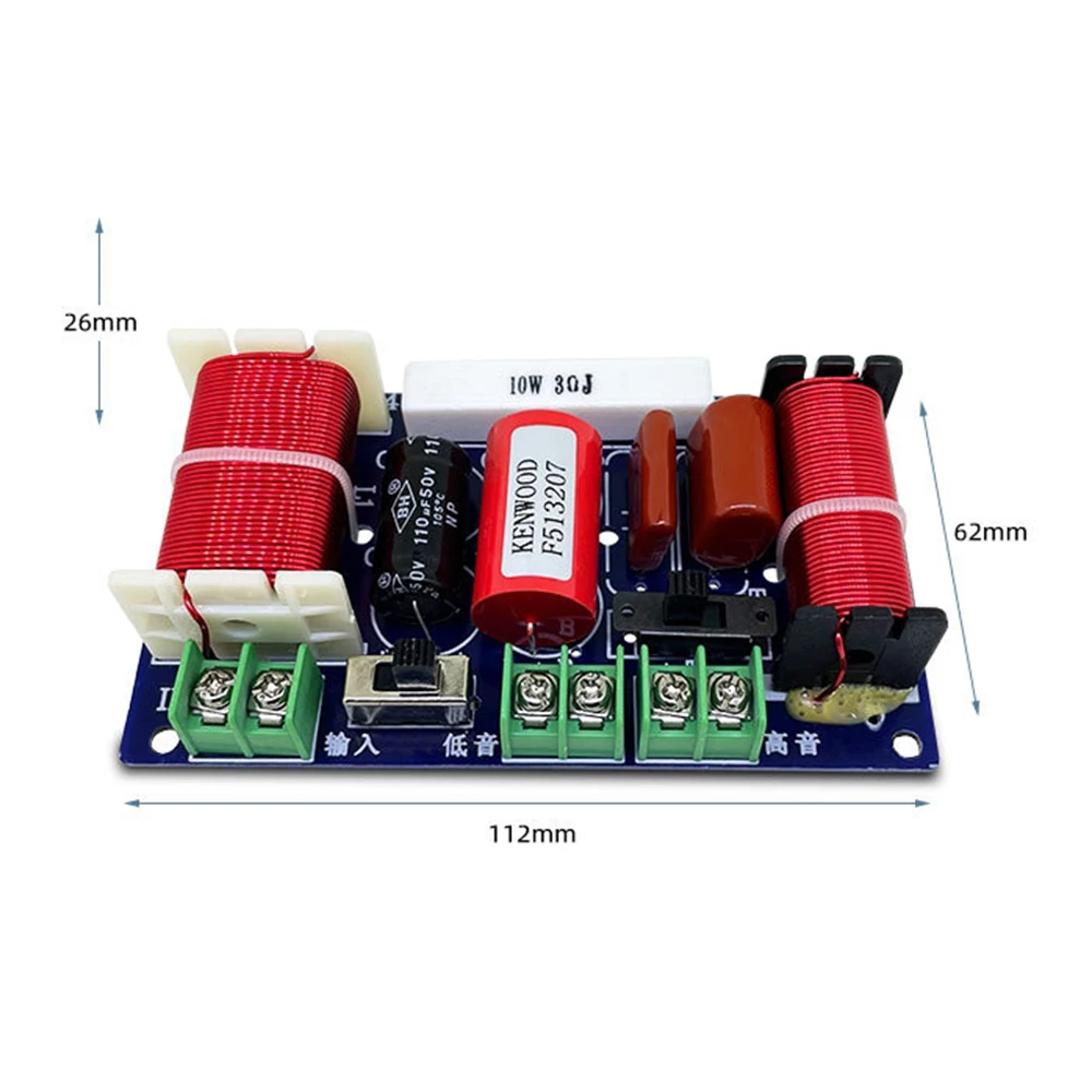 【Unbeatable SKU活动价s】 Hi-Fi Audio Speaker Crossover Treble Midrange Bass Independent Crossover Speakers Filter Frequency Divider for DIY Component Kit.