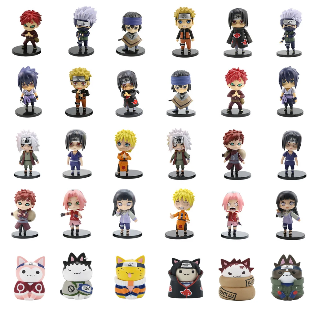 Anime Naruto Figures Set Uzumaki Naruto Sasuke Hatake kakashi Itachi