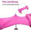 20/50/100PCS Rose Red Nitrile Gloves Disposable Anti-Slip Gardening Gloves with Textured Grip Cleaning Working Protictive Gloves 2