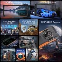 Ultra-thin Rugged Smartphone android Cubot King Kong ACE 2, 16GB RAM(6GB+10GB), 128GB ROM, 6.56-Inch 90Hz Screen, 5100mAh, NFC - Image 2