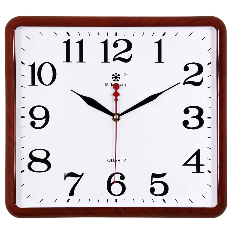 Large Square Digital Wall Clock with Led Calendar Color:Style 8;Sheet Size:13INCH 33X33CM