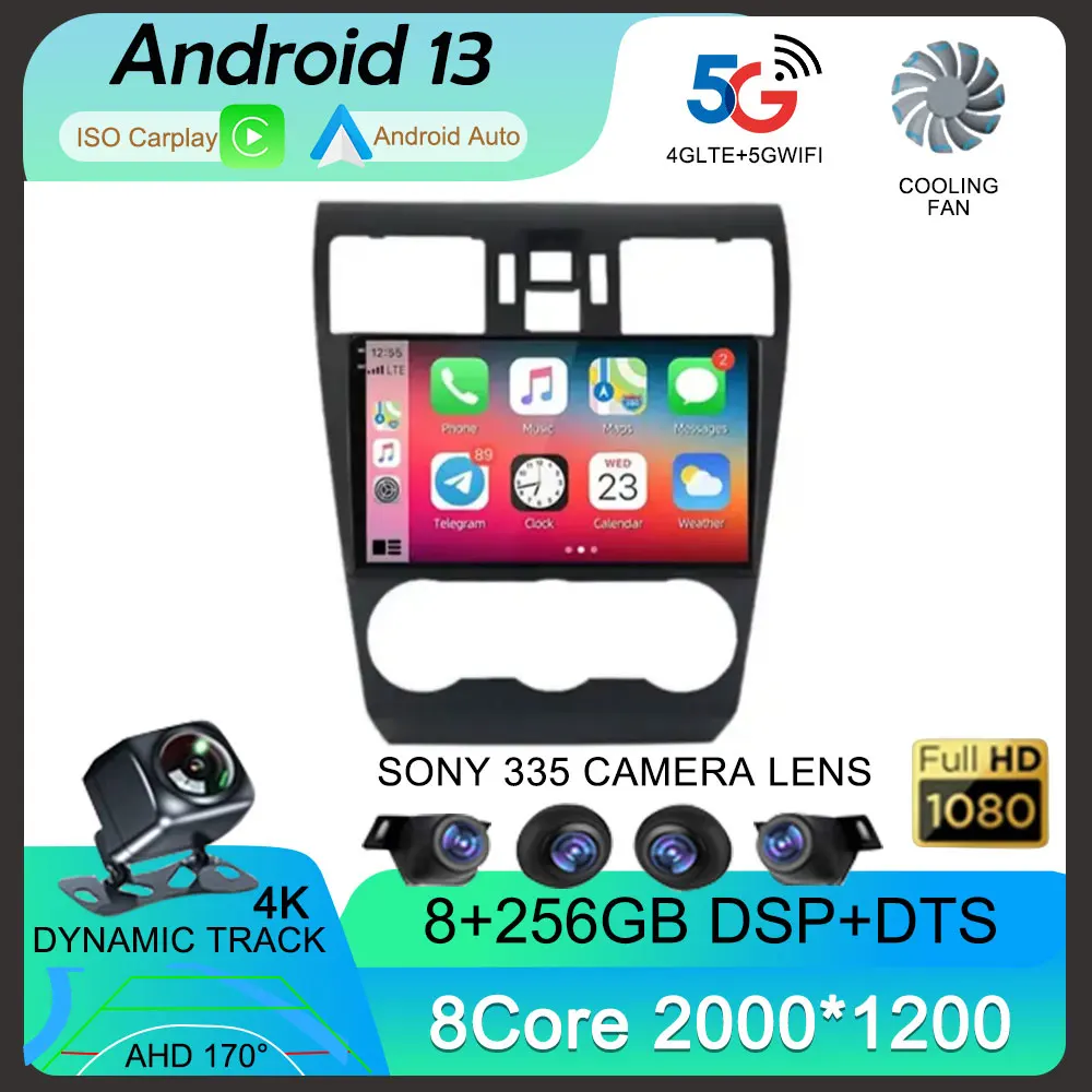 

9 Inch Android 13 DSP QLED Screen For Subaru Forester 4 SJ 2016 - 2021 Car Player Stereo GPS Navigation Multimedia Radio Video