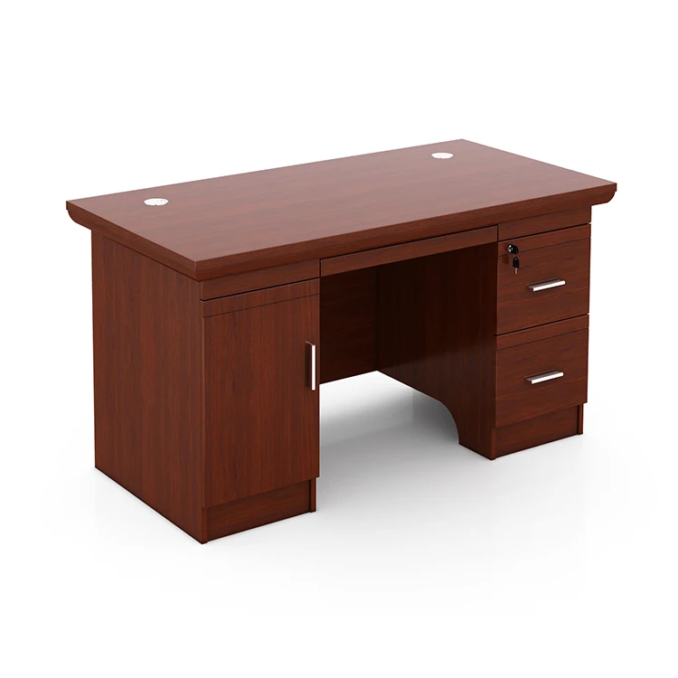 Office Furniture Wood Office Computer Table Office Desk With Three Drawers