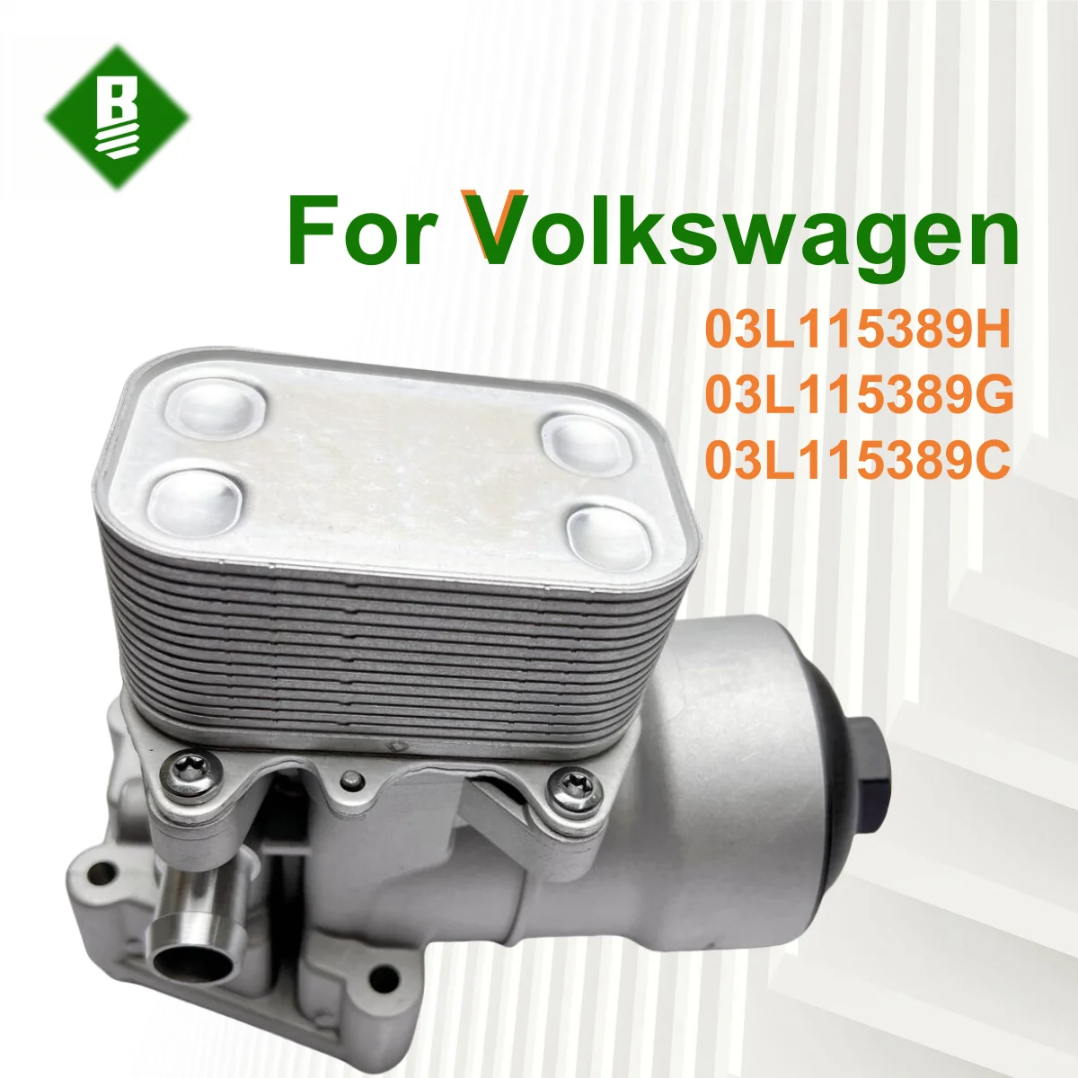 Oil Filter Adapter 03L115389H Oil Filter Bracket with Flange for Amarok Beetle Golf Jetta Passat Scirocco Tiguan Q3 Multivan 03L115389G 03L115389C