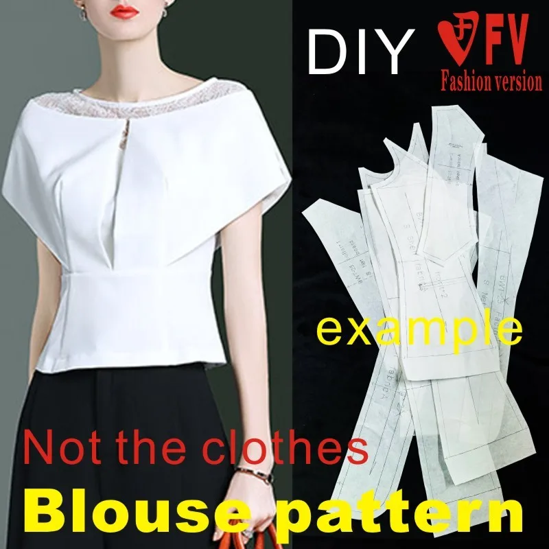 women's fashion small shirt pattern 1:1 design sense small coat garment sewing structure drawing BCY-117